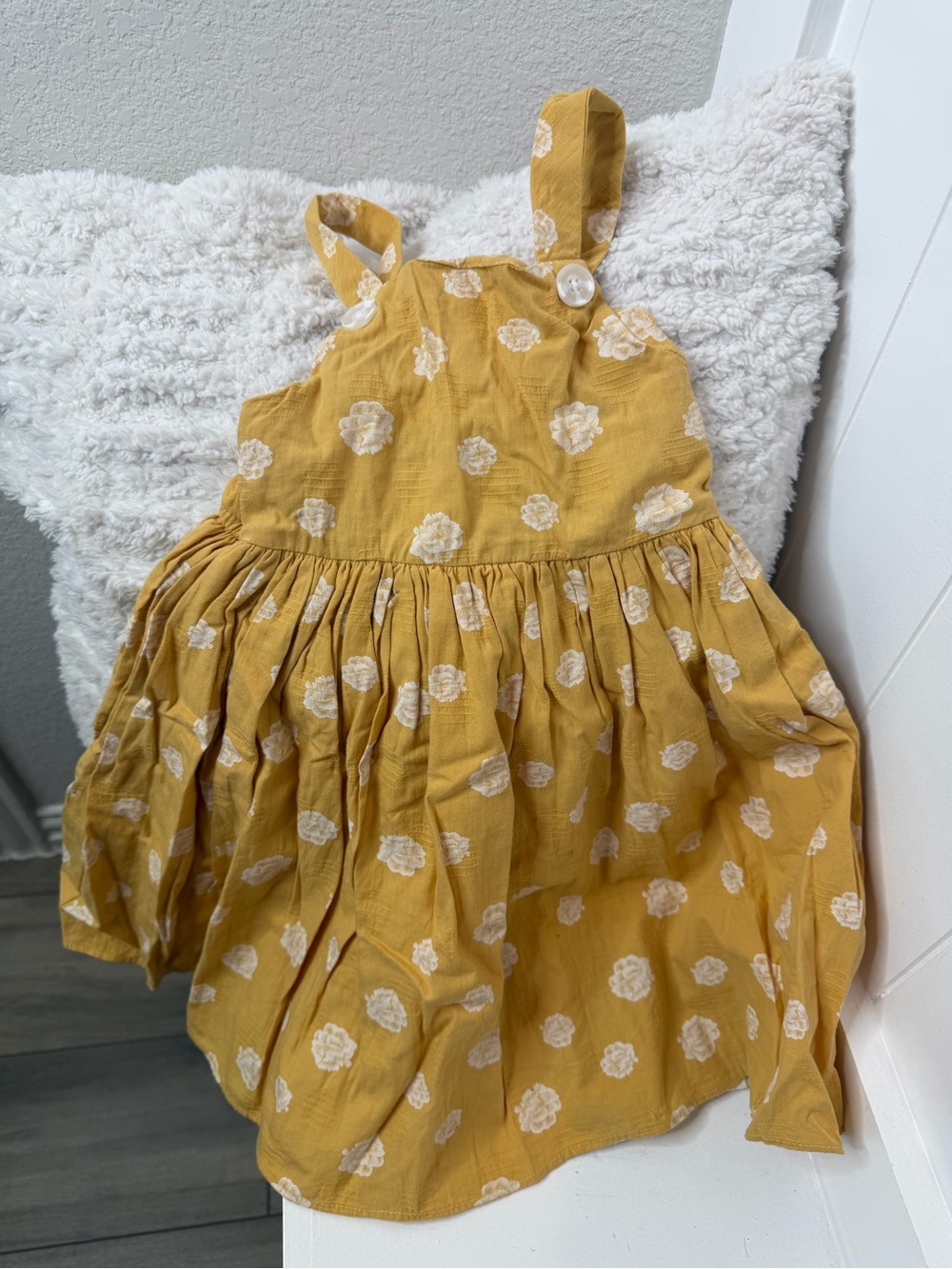 Pippa & Julie Mustard Yellow Floral Cotton Dress